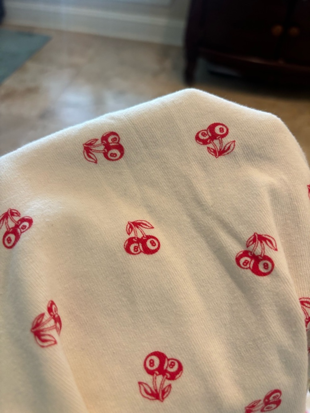 Women’s Red Cherry Print Tank & Short Sleep Set - Picture 6 of 7